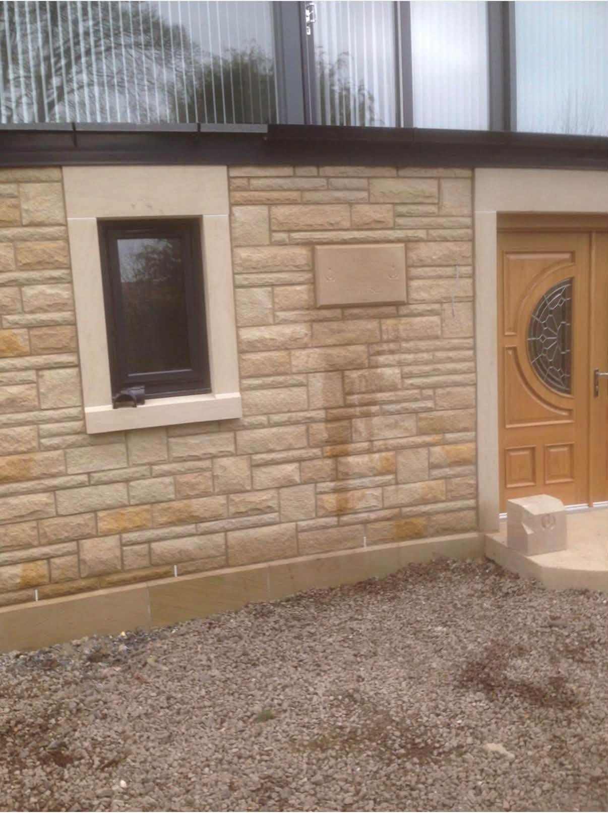 Stone surround to a window on the Johnstone new build